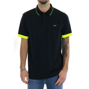 POLO SMALL STRIPE FLUO BLU